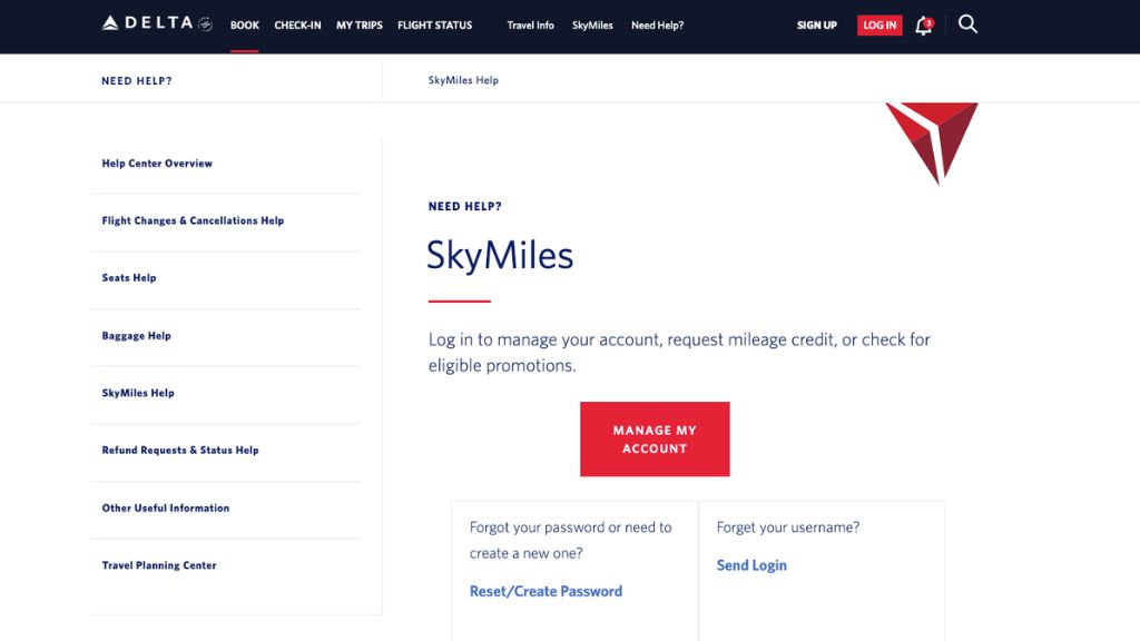 find skymiles number