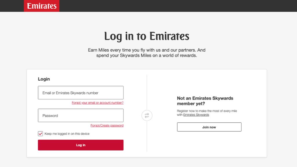 find emirates skywards number